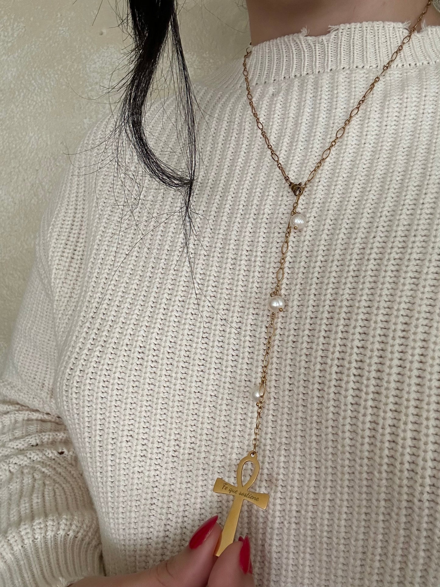 Fe que sostiene-La promesa que no se apaga Collar Stainless Steel