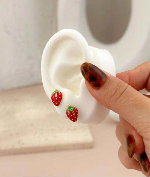 Strawberry Ear Studs
