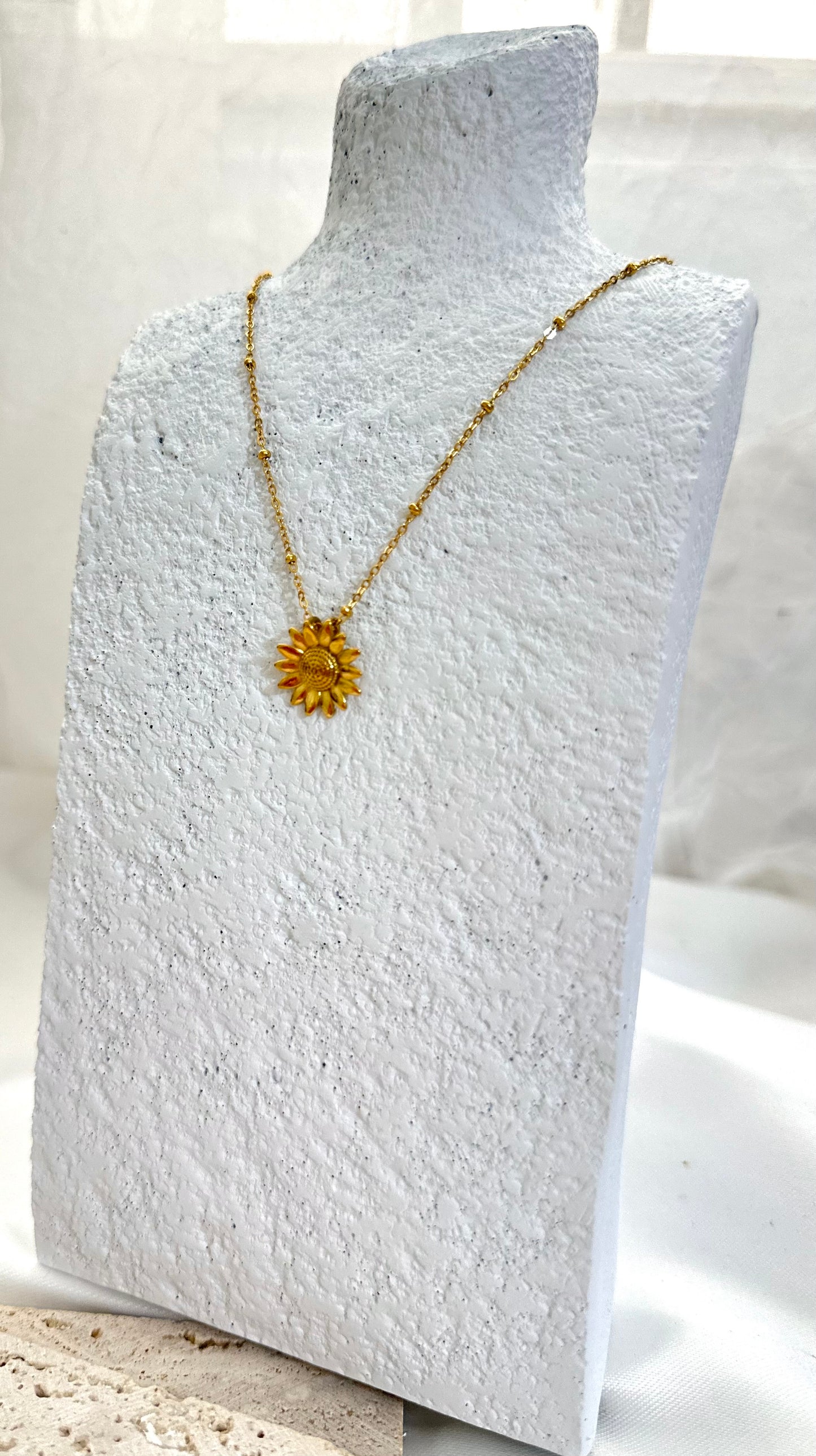 Collar Floreciste En Girasol -Mini Stainless Steel 304