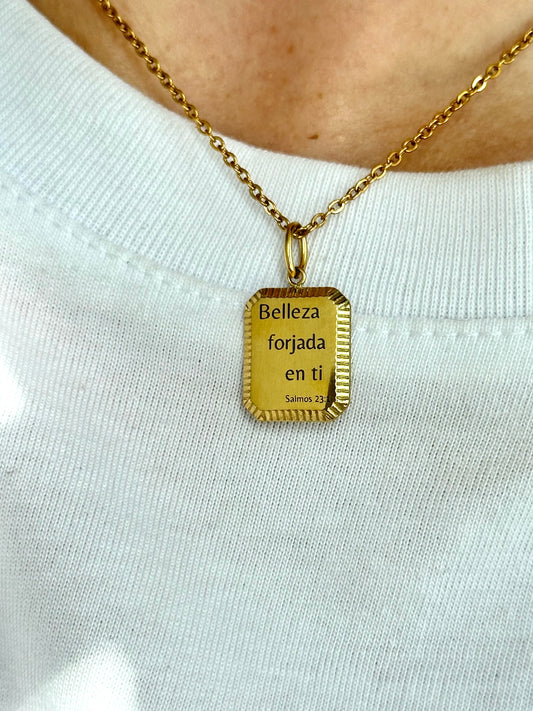Belleza forjada en ti – Collar Stainless Steel
Tu recordatorio de resiliencia