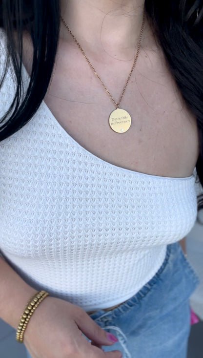 Cadena “Dios también escribe en acero” - Acero Inoxidable 304