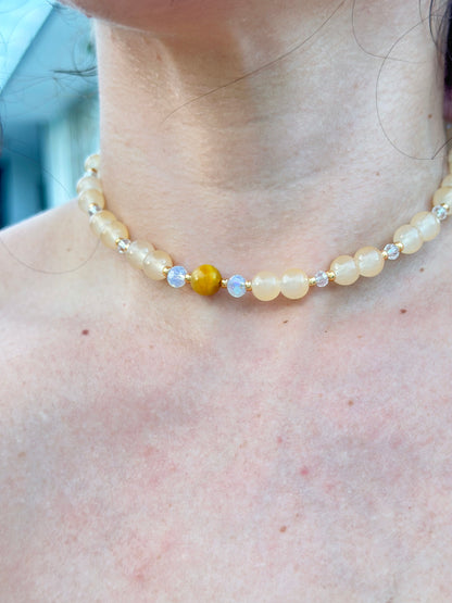 Collar Grano de Mostaza | Collar piedras y cristales