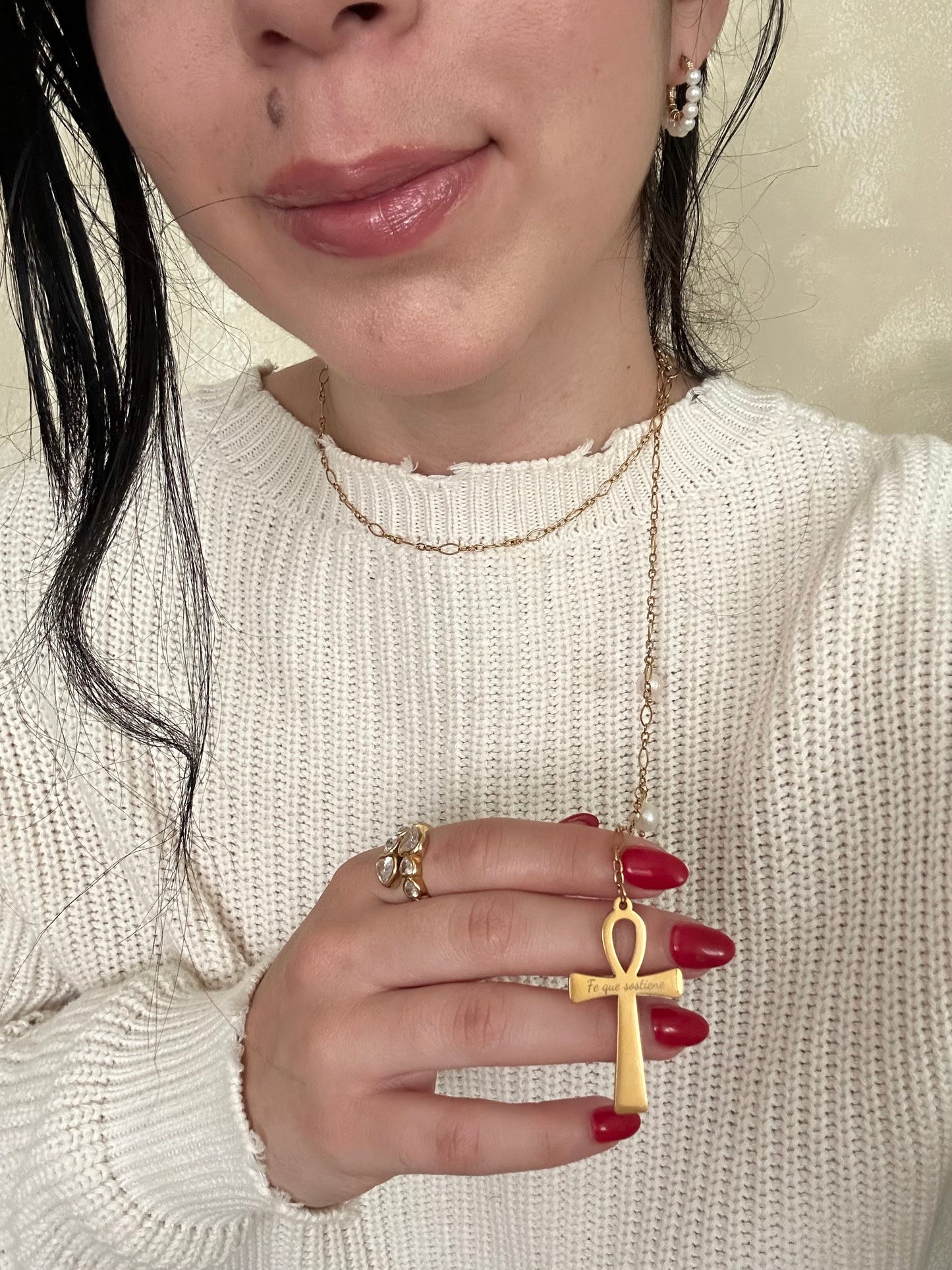 Fe que sostiene-La promesa que no se apaga Collar Stainless Steel