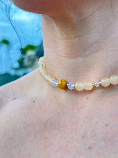 Collar Grano de Mostaza | Collar piedras y cristales