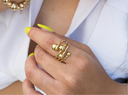 Gold Bali Ring